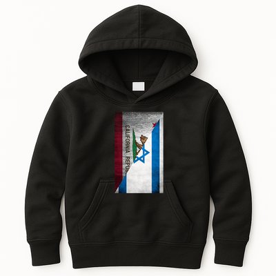California Stands With Israeli Flag California Flag Kids Hoodie