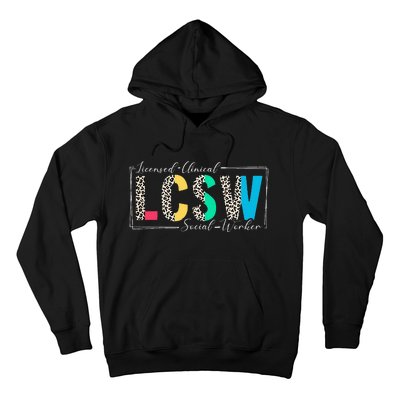 Clinical Social Worker Leopard Lcsw Hoodie