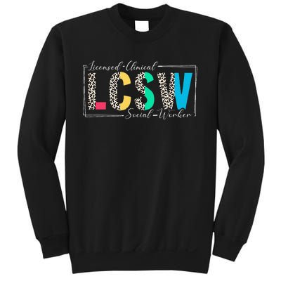 Clinical Social Worker Leopard Lcsw Sweatshirt