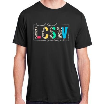 Clinical Social Worker Leopard Lcsw Adult ChromaSoft Performance T-Shirt