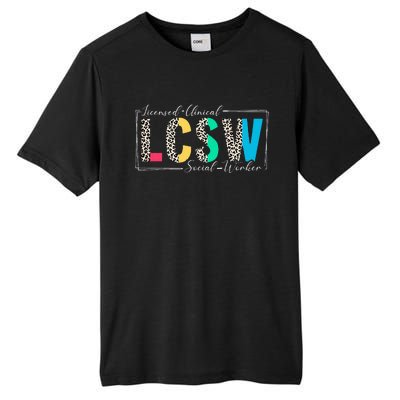 Clinical Social Worker Leopard Lcsw Tall Fusion ChromaSoft Performance T-Shirt