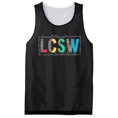 Clinical Social Worker Leopard Lcsw Mesh Reversible Basketball Jersey Tank