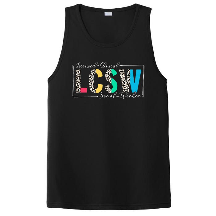 Clinical Social Worker Leopard Lcsw PosiCharge Competitor Tank