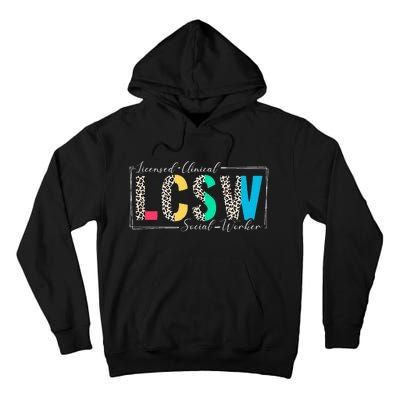 Clinical Social Worker Leopard Lcsw Tall Hoodie