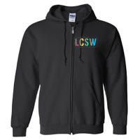 Clinical Social Worker Leopard Lcsw Full Zip Hoodie