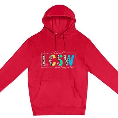 Clinical Social Worker Leopard Lcsw Premium Pullover Hoodie