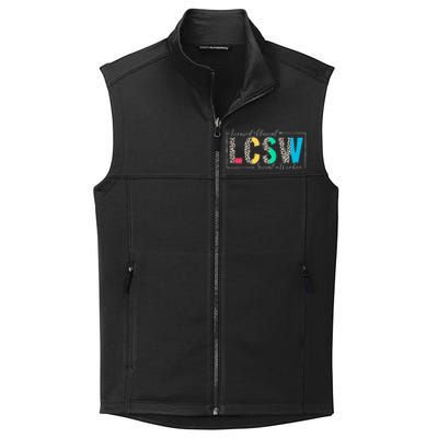 Clinical Social Worker Leopard Lcsw Collective Smooth Fleece Vest