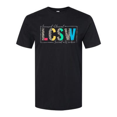 Clinical Social Worker Leopard Lcsw Softstyle CVC T-Shirt