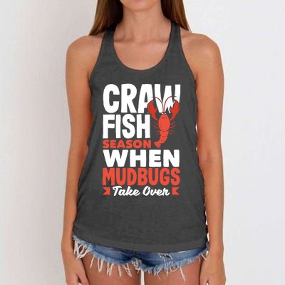 Crawfish Season When Mudbugs Take Over Gift Women's Knotted Racerback Tank