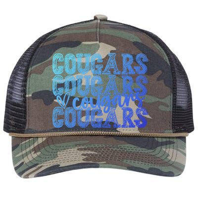 Cougars Spirit Wear Game Day School Mascot Sport Fan Team Gift Retro Rope Trucker Hat Cap