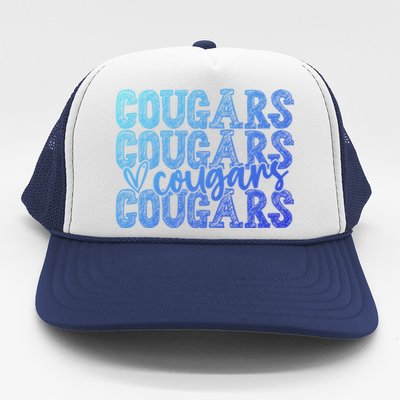 Cougars Spirit Wear Game Day School Mascot Sport Fan Team Gift Trucker Hat