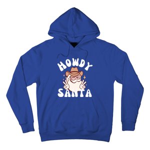 Cow Santa Western Christmas Howdy Santa Groovy Xmas Gift Hoodie