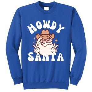 Cow Santa Western Christmas Howdy Santa Groovy Xmas Gift Sweatshirt