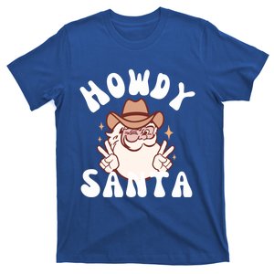 Cow Santa Western Christmas Howdy Santa Groovy Xmas Gift T-Shirt