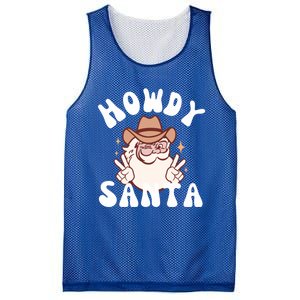 Cow Santa Western Christmas Howdy Santa Groovy Xmas Gift Mesh Reversible Basketball Jersey Tank