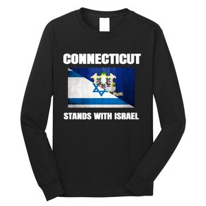 Connecticut Stands With Israel Connecticut Israel Flag Long Sleeve Shirt