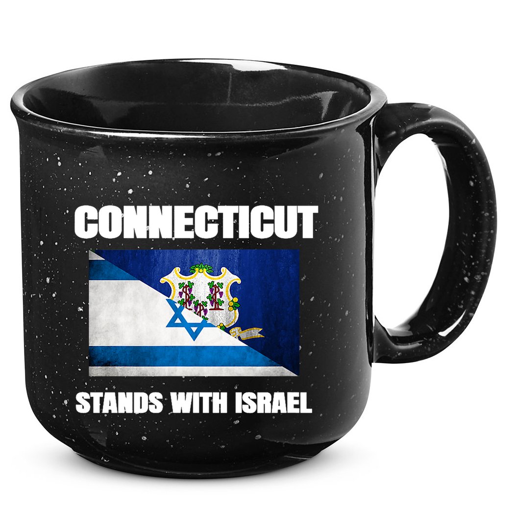 Connecticut Stands With Israel Connecticut Israel Flag 15oz Campfire Ceramic Mug