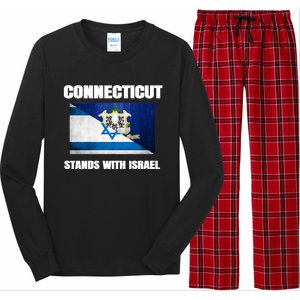 Connecticut Stands With Israel Connecticut Israel Flag Long Sleeve Pajama Set