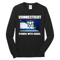 Connecticut Stands With Israel Connecticut Israel Flag Tall Long Sleeve T-Shirt