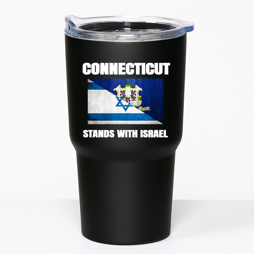 Connecticut Stands With Israel Connecticut Israel Flag Tumbler