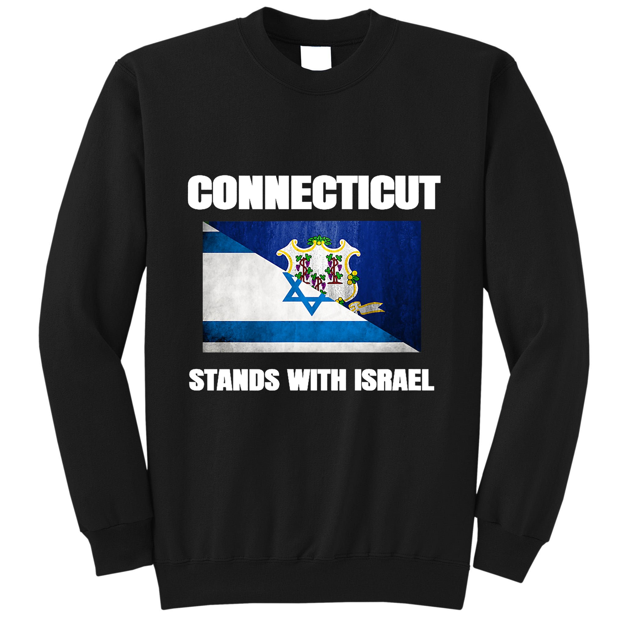 Connecticut Stands With Israel Connecticut Israel Flag Tall Sweatshirt