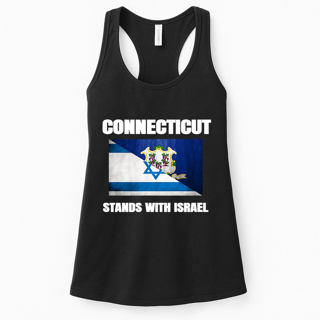 Connecticut Stands With Israel Connecticut Israel Flag Womens Tank Top
