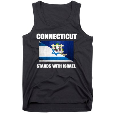 Connecticut Stands With Israel Connecticut Israel Flag Tank Top