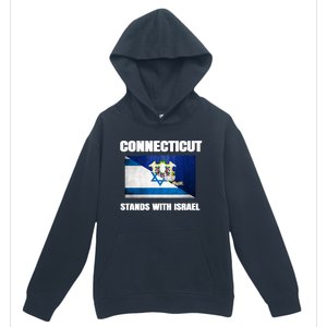 Connecticut Stands With Israel Connecticut Israel Flag Urban Pullover Hoodie