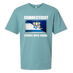 Connecticut Stands With Israel Connecticut Israel Flag Sueded Cloud Jersey T-Shirt