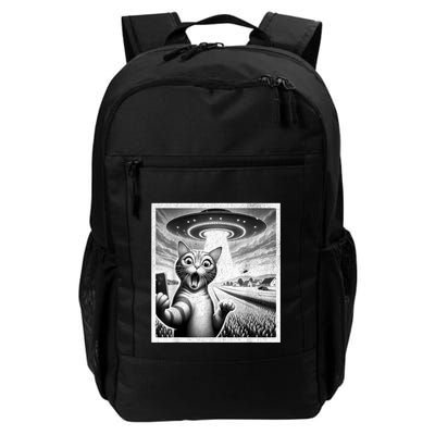 Cat Selfie With Alien Ufo Funny Cat For Women Backpack