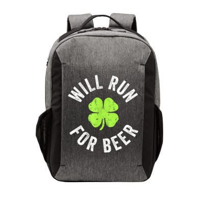 Cute Shamrock Will Run For Beer Funny St. Patricks Day Gift Vector Backpack