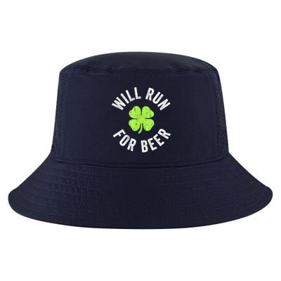 Cute Shamrock Will Run For Beer Funny St. Patricks Day Gift Cool Comfort Performance Bucket Hat