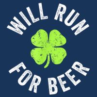 Cute Shamrock Will Run For Beer Funny St. Patricks Day Gift 16 in Basic Backpack