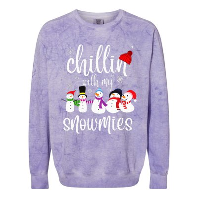 Cozy Snowman Winter Pajama Set Colorblast Crewneck Sweatshirt