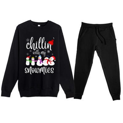 Cozy Snowman Winter Pajama Set Premium Crewneck Sweatsuit Set