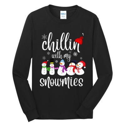 Cozy Snowman Winter Pajama Set Tall Long Sleeve T-Shirt