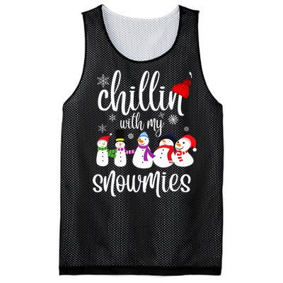 Cozy Snowman Winter Pajama Set Mesh Reversible Basketball Jersey Tank