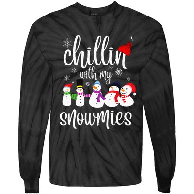 Cozy Snowman Winter Pajama Set Tie-Dye Long Sleeve Shirt