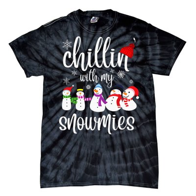 Cozy Snowman Winter Pajama Set Tie-Dye T-Shirt