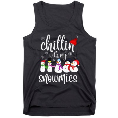 Cozy Snowman Winter Pajama Set Tank Top