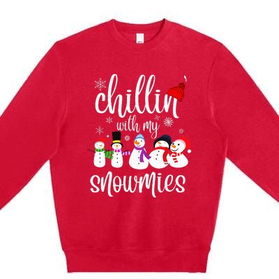 Cozy Snowman Winter Pajama Set Premium Crewneck Sweatshirt