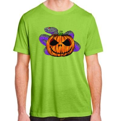 Cool Snake With Spooky Pumpkin Halloween Costume Adult ChromaSoft Performance T-Shirt