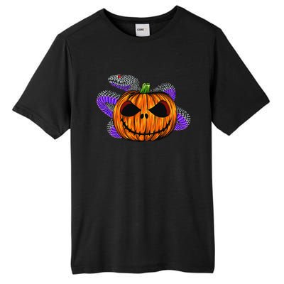 Cool Snake With Spooky Pumpkin Halloween Costume Tall Fusion ChromaSoft Performance T-Shirt