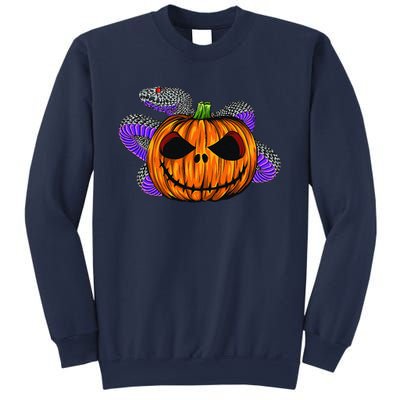 Cool Snake With Spooky Pumpkin Halloween Costume Sweatshirt