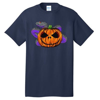 Cool Snake With Spooky Pumpkin Halloween Costume Tall T-Shirt