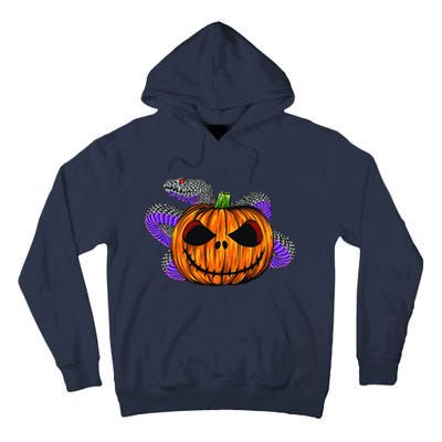 Cool Snake With Spooky Pumpkin Halloween Costume Tall Hoodie