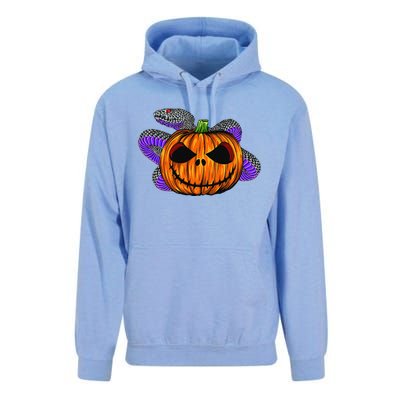 Cool Snake With Spooky Pumpkin Halloween Costume Unisex Surf Hoodie