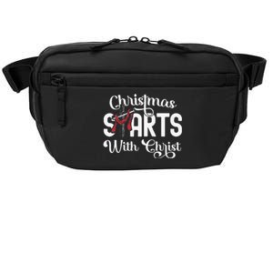 Christmas Starts With Christ Cross Jesus Christian Crossbody Pack