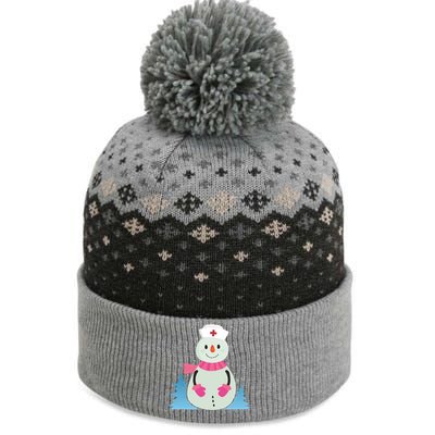 Christmas Snow With Nurse Cap Xmas Nursing Squad Gift The Baniff Cuffed Pom Beanie