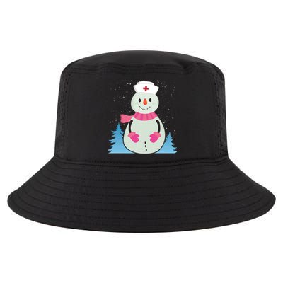 Christmas Snow With Nurse Cap Xmas Nursing Squad Gift Cool Comfort Performance Bucket Hat